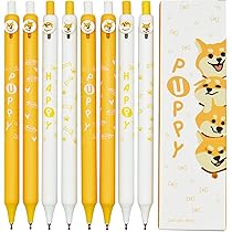 Amazon | Maydahui かわいい 柴犬 犬 ノック式 ボールペン 8本 0.5mm